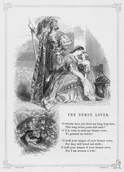 Fotografická reprodukcia fragmentu balady The Demon Lover. Foto: archív Mary Evans Picture Library